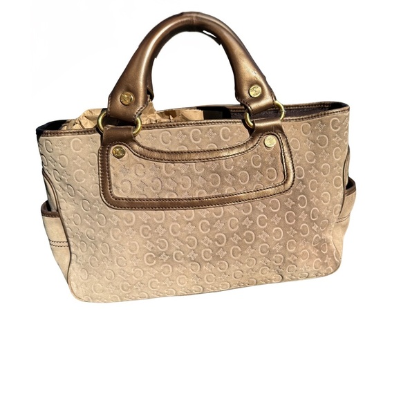 Celine Tan Suede and Leather Boogie Bag - Picture 9 of 10